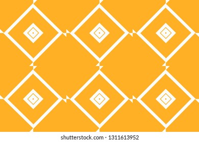 Orange geometric seamless pattern in modern stylish. Abstract background. Vector seamless pattern