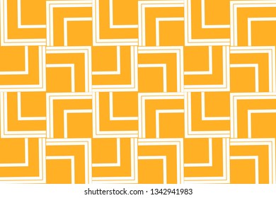 Orange geometric seamless pattern in modern stylish. Abstract background. Vector seamless pattern