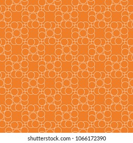 Orange geometric seamless pattern for web, textile and wallpapers