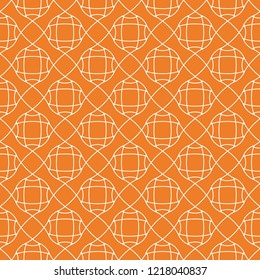 Orange geometric seamless pattern for web, textile and wallpapers