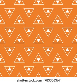 Orange geometric seamless pattern for web, textile and wallpapers