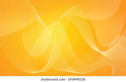 Fondo de forma geométrica naranja con línea abstracta