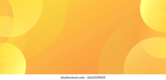 Orange geometric shape circle background. Modern futuristic banner template. Can be use for landing page, book covers, brochures, flyers, magazines, any brandings, banners, headers, and presentations
