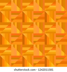 Orange geometric striped square pattern - vector mosaic tile background illustration