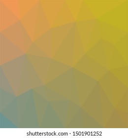 Orange Geometrical abstract triangle tiled pattern background - vector graphic from triangles in colorful tones