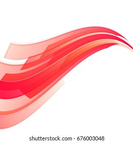 Orange geometrical wave background.