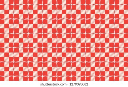 Orange Gingham pattern. Texture from rhombus for - plaid, tablecloths,shirts,dresses,paper,bedding,blankets,quilts and other textile products.Vector illustration. - Vector