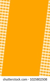 Orange Gingham pattern. Texture from rhombus/squares for - plaid, tablecloths, clothes, shirts, dresses, paper, bedding, blankets, quilts and other textile products. Vector illustration.