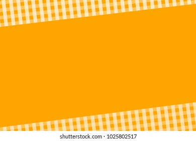 Orange Gingham pattern. Texture from rhombus/squares for - plaid, tablecloths, clothes, shirts, dresses, paper, bedding, blankets, quilts and other textile products. Vector illustration.