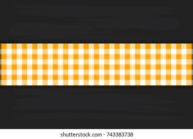 Orange Gingham pattern. Texture from rhombus/squares for - plaid, tablecloths, clothes, shirts, dresses, paper, bedding, blankets, quilts and other textile products. Vector illustration.