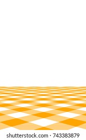 Orange Gingham pattern. Texture from rhombus/squares for - plaid, tablecloths, clothes, shirts, dresses, paper, bedding, blankets, quilts and other textile products. Vector illustration.