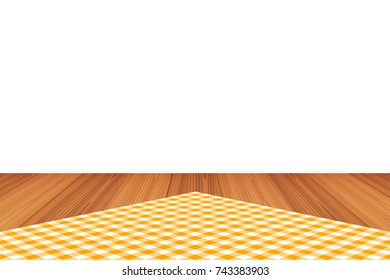 Orange Gingham pattern. Texture from rhombus/squares for - plaid, tablecloths, clothes, shirts, dresses, paper, bedding, blankets, quilts and other textile products. Vector illustration.