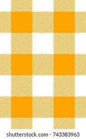 Orange Gingham pattern. Texture from rhombus/squares for - plaid, tablecloths, clothes, shirts, dresses, paper, bedding, blankets, quilts and other textile products. Vector illustration.