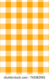 Orange Gingham pattern. Texture from rhombus/squares for - plaid, tablecloths, clothes, shirts, dresses, paper, bedding, blankets, quilts and other textile products. Vector illustration.