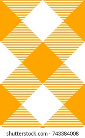 Orange Gingham pattern. Texture from rhombus/squares for - plaid, tablecloths, clothes, shirts, dresses, paper, bedding, blankets, quilts and other textile products. Vector illustration.