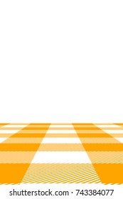 Orange Gingham pattern. Texture from rhombus/squares for - plaid, tablecloths, clothes, shirts, dresses, paper, bedding, blankets, quilts and other textile products. Vector illustration.