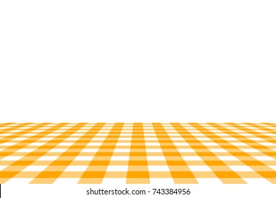 Orange Gingham pattern. Texture from rhombus/squares for - plaid, tablecloths, clothes, shirts, dresses, paper, bedding, blankets, quilts and other textile products. Vector illustration.