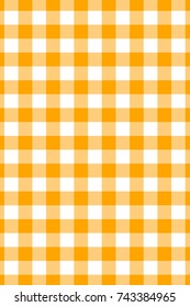 Orange Gingham pattern. Texture from rhombus/squares for - plaid, tablecloths, clothes, shirts, dresses, paper, bedding, blankets, quilts and other textile products. Vector illustration.