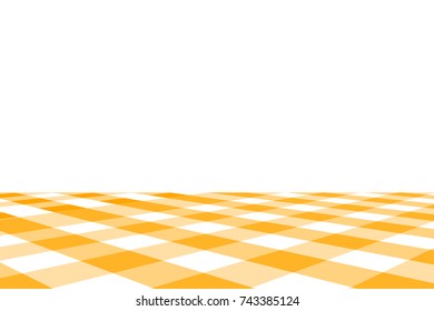 Orange Gingham pattern. Texture from rhombus/squares for - plaid, tablecloths, clothes, shirts, dresses, paper, bedding, blankets, quilts and other textile products. Vector illustration.