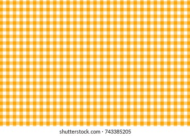 Orange Gingham pattern. Texture from rhombus/squares for - plaid, tablecloths, clothes, shirts, dresses, paper, bedding, blankets, quilts and other textile products. Vector illustration.