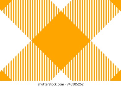 Orange Gingham pattern. Texture from rhombus/squares for - plaid, tablecloths, clothes, shirts, dresses, paper, bedding, blankets, quilts and other textile products. Vector illustration.