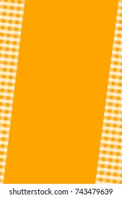 Orange Gingham pattern. Texture from rhombus/squares for - plaid, tablecloths, clothes, shirts, dresses, paper, bedding, blankets, quilts and other textile products. Vector illustration.