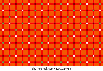 Orange Gingham pattern.Texture from rhombus for - plaid,tablecloths,clothes,shirts, dresses,paper,bedding,blankets,quilts and other textile products.Vector illustration.EPS-10.