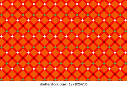 Orange Gingham pattern.Texture from rhombus for - plaid,tablecloths,clothes,shirts, dresses,paper,bedding,blankets,quilts and other textile products.Vector illustration.EPS-10.