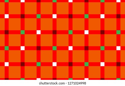 Orange Gingham pattern.Texture from rhombus for - plaid,tablecloths,clothes,shirts, dresses,paper,bedding,blankets,quilts and other textile products.Vector illustration.EPS-10.