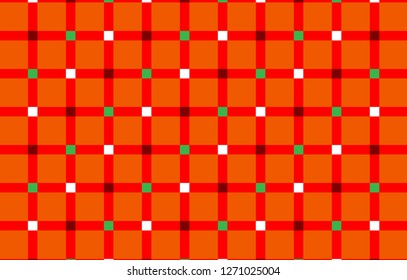 Orange Gingham pattern.Texture from rhombus for - plaid,tablecloths,clothes,shirts, dresses,paper,bedding,blankets,quilts and other textile products.Vector illustration.EPS-10.