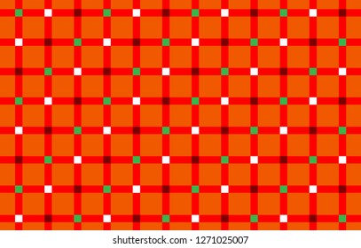 Orange Gingham pattern.Texture from rhombus for - plaid,tablecloths,clothes,shirts, dresses,paper,bedding,blankets,quilts and other textile products.Vector illustration.EPS-10.