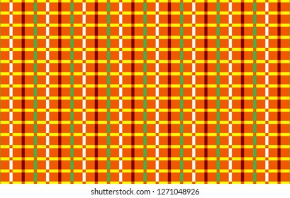 Orange Gingham pattern.Texture from rhombus for - plaid,tablecloths,clothes,shirts, dresses,paper,bedding,blankets,quilts and other textile products.Vector illustration.EPS-10.