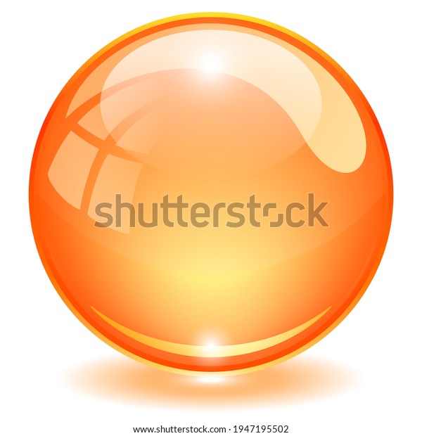 Orange Glass Ball Vector Illustration Isolated Stock Vector Royalty Free 1947195502 Shutterstock 8418