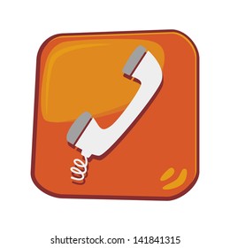 orange glass button for phone