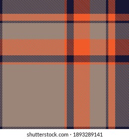 Orange Glen Plaid seamless pattern suitable for fashion textiles and graphics