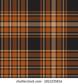 Orange Glen Plaid textured seamless pattern suitable for fashion textiles and graphics