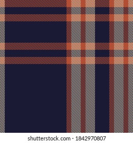 Orange Glen Plaid textured seamless pattern suitable for fashion textiles and graphics