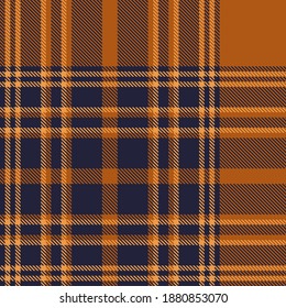 Orange Glen Plaid textured seamless pattern suitable for fashion textiles and graphics