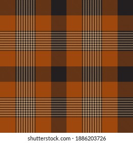 Orange Glen Plaid textured seamless pattern suitable for fashion textiles and graphics