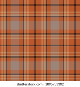 Orange Glen Plaid textured seamless pattern suitable for fashion textiles and graphics