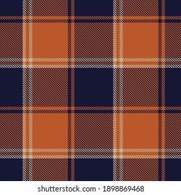 Orange Glen Plaid texturizado patrón sin costura adecuado para textiles de moda y gráficos