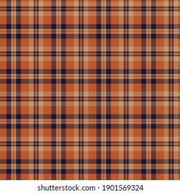 Orange Glen Plaid textured seamless pattern suitable for fashion textiles and graphics