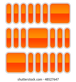 Orange glossy abstract design element