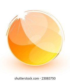 Orange glossy badge