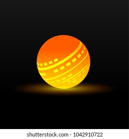 Orange glowing ball with patterns