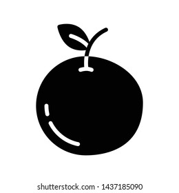 orange glyph flat vector icon