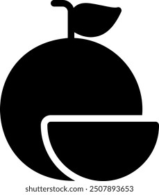 orange glyph icon illustration vector
