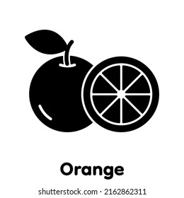 Orange glyph icon, Vector, Illustration.