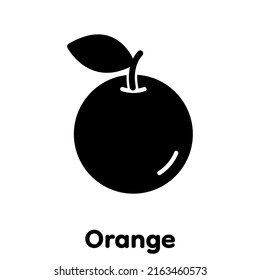 Orange glyph icon, Vector, Illustration.