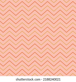 El chevron de color naranja y dorado es un patrón sin fisuras con fondo rosado.